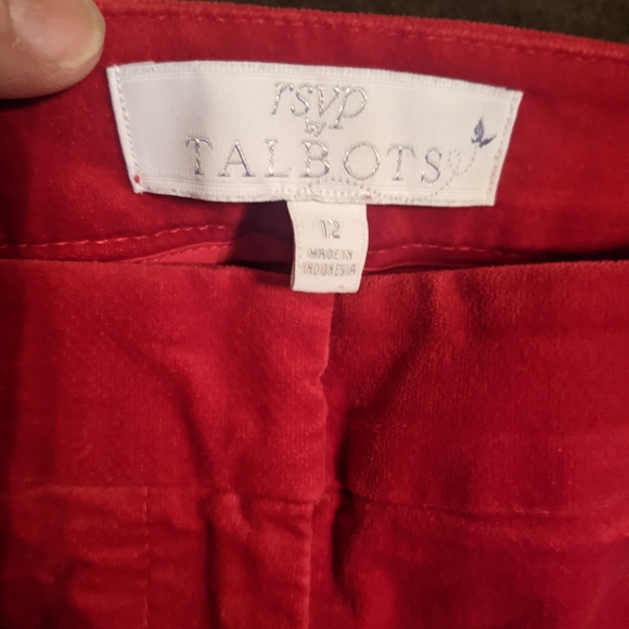 RSVP Talbots red velvet trousers - Picture 6 of 16